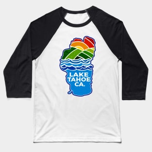 Lake Tahoe California Skiing Boating Ski Hike Hiking Camping Baseball T-Shirt